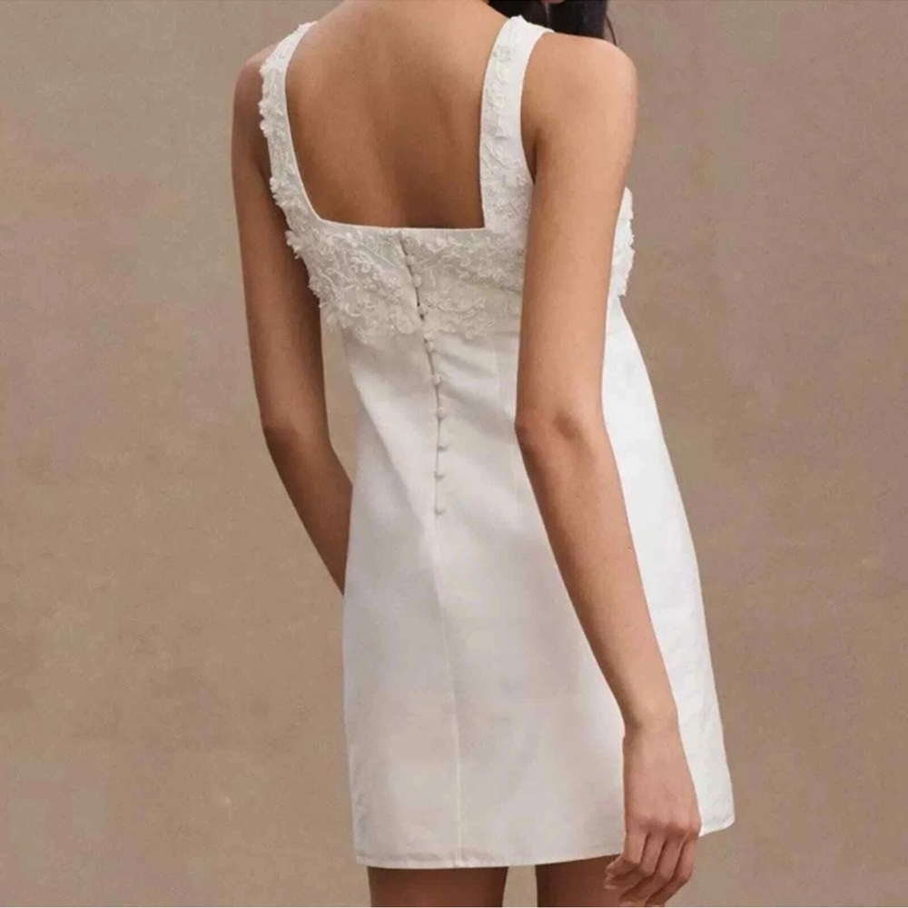 Bridal mini dress - white - Anthropologie BHLDN new with tags size 0